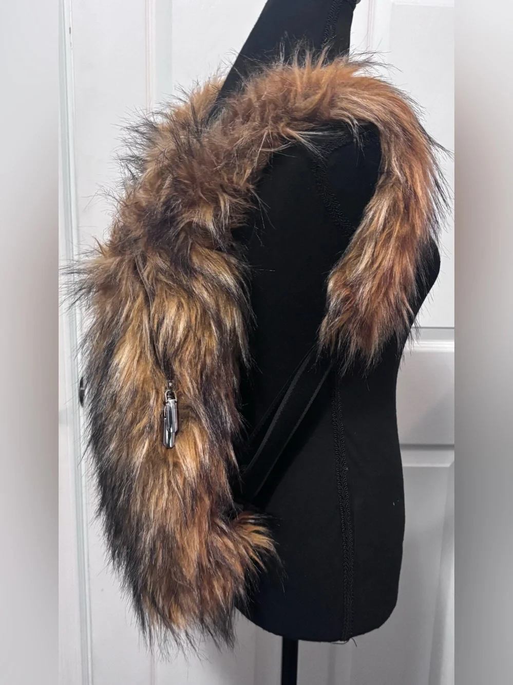 NWOT Dolls Kill / Club Exx Brown Rosy Roam Faux Fur Backpack